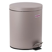 Ведро-контейнер для мусора (урна) с педалью LAIMA Classic, 12 л, серое, матовое, металл, со съемным внутренним ведром в Усинске