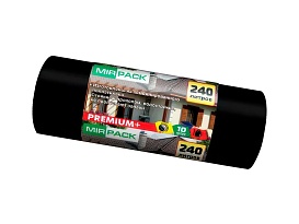 Мешки для мусора 240 л, ароматизированные, черные, в рулоне 10 шт., ПВД 45 мкм, 1300х930 мм, PREMIUM+, 24010830 в Усинске Мешки для мусора 240 л, ароматизированные, черные, в рулоне 10 шт., ПВД 45 мкм, 1300х930 мм, PREMIUM+, 24010830 в Усинске