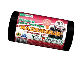 Мешки для мусора 180 л, ароматизированные, черные, в рулоне 25 шт., ПВД, 35 мкм, 1100х930 мм, НАДЕЖНЫЕ, 1802550 в Усинске