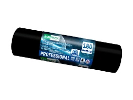 Мешки для мусора 180 л, ароматизированные, черные, в рулоне 10 шт., ПВД, 30 мкм, 1100х930 мм, PROFESSIONAL, 1801044 в Усинске