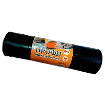 Мешки для мусора 360 л, черные, в рулоне 10 шт., ПВД 65 мкм, 1400х1100 мм, Концепция Быта Профи, 603736 в Усинске