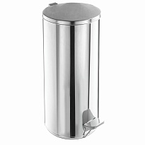 Урна для мусора с педалью, усиленное, Титан, 50 л, кольцо под мешок, нержавеющая сталь, хром в Усинске Урна для мусора с педалью, усиленное, Титан, 50 л, кольцо под мешок, нержавеющая сталь, хром в Усинске