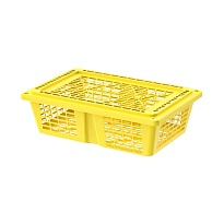 Ящик продуктовый универсальный желтый в Усинске Ящик продуктовый универсальный желтый в Усинске