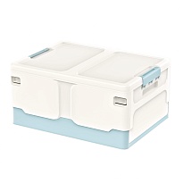 Ящик пластиковый складной белый, дно голубое, 480х360х240 мм в Усинске