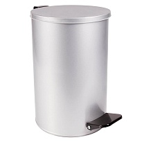Ведро для мусора с педалью, усиленное, Титан, 10 л, серое, оцинкованная сталь в Усинске