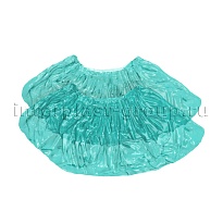 Бахилы бирюзовые 2000 шт (1000 пар), 16 мкм, однослойные, с одной резинкой, Эконом в Усинске