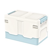 Ящик пластиковый складной белый, дно голубое, 370х240х240 мм в Усинске