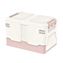 Ящик пластиковый складной белый, дно розовое, 370х240х240 мм в Усинске