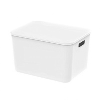 Ящик пластиковый вкладываемый белый 410х305х245 мм в Усинске