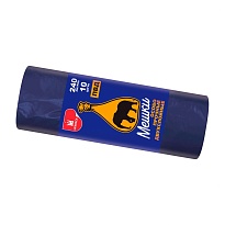 Мешки для мусора 240 л, синие, рулон 10 шт., ПВД 36 мкм, 1350х900 мм, Уфа Пак, МВ1854 (МВ 240-10с) в Усинске