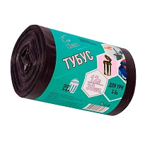 Мешки для мусора 12 л, черные, в рулоне 30 шт., ПНД, 6 мкм, 550х320 мм, Концепция Быта Tubus, 604936 в Усинске