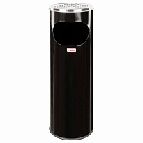 Урна с пепельницей 18 литров, нержавеющая сталь, черная, LAIMA PROFESSIONAL в Усинске Урна с пепельницей 18 литров, нержавеющая сталь, черная, LAIMA PROFESSIONAL в Усинске