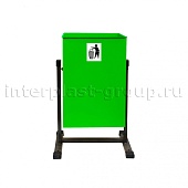 Урна уличная металлическая 25 л квадратная зеленая
