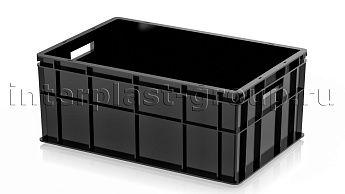 Ящик для молока, мяса, овощей и фруктов сплошной черный в Усинске Ящик для молока, мяса, овощей и фруктов сплошной черный в Усинске