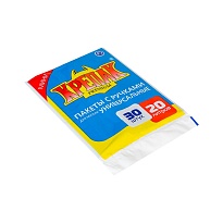 Мешки для мусора 20 л, с ручками, черные, в пачке 20 шт., ПНД, 10 мкм, 550х440 мм, Крепак, 4607075710023 в Усинске